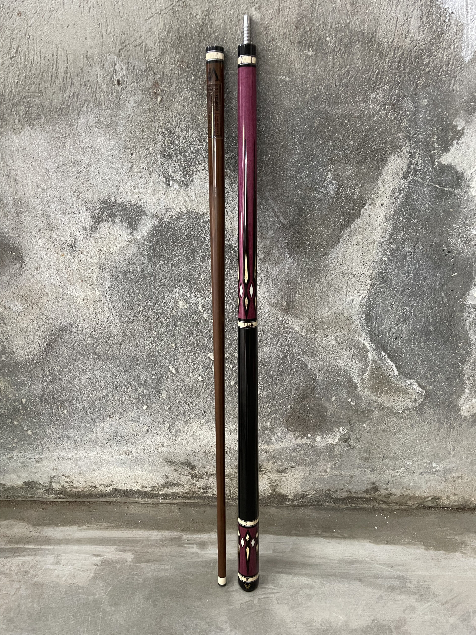 IMG_3999 (1) VCue Custom Pool Cue Purple Heart Wood - Image 1