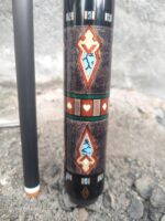 Stained Grey Playing Card Icon Custom Pool Cue - Image 5