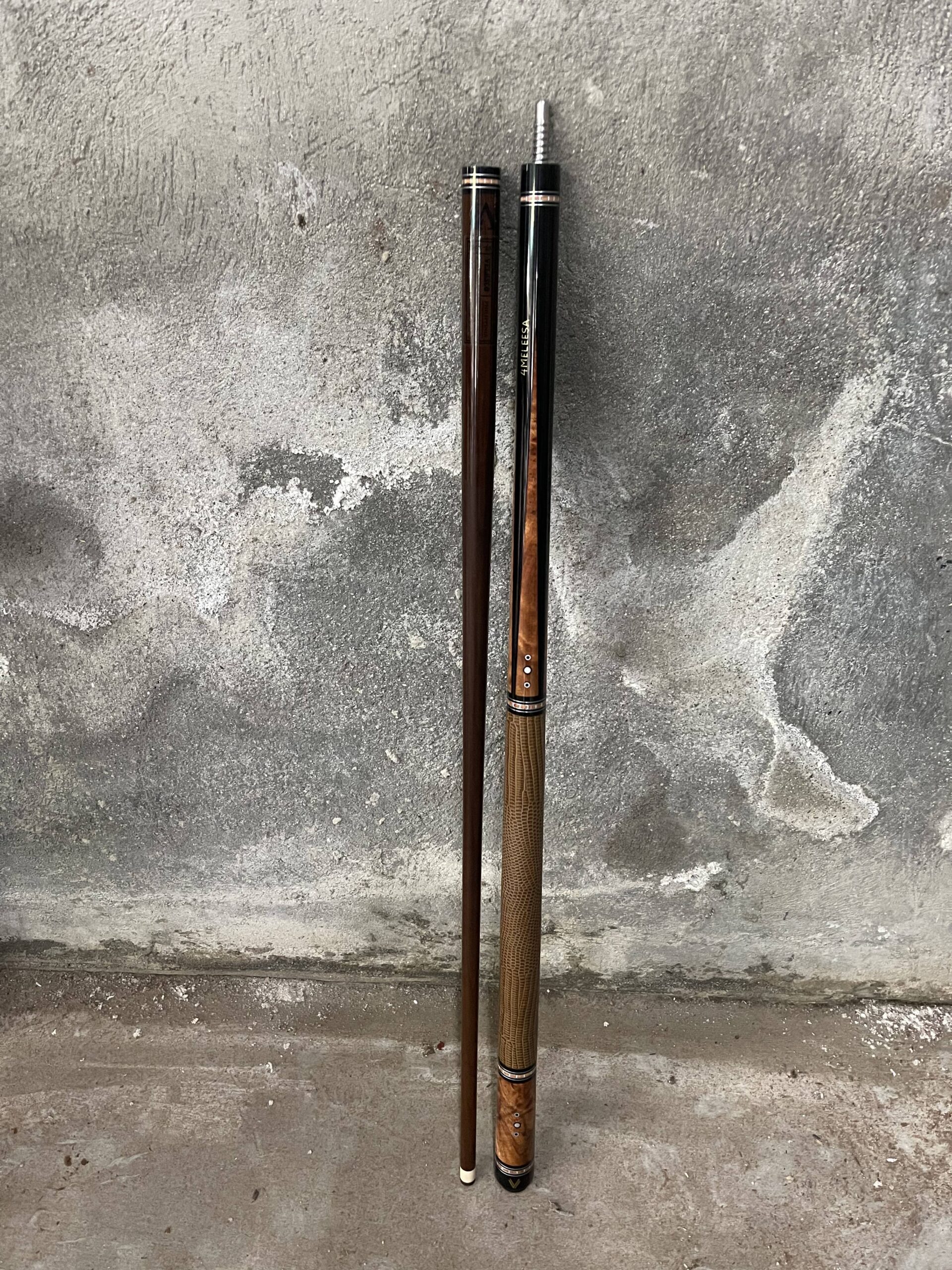 IMG_5131 Stained Black Hard Maple & Camachile Burl - Custom Pool Cue - Image 4