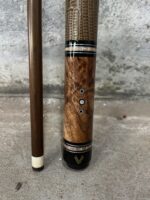 Stained Black Hard Maple & Camachile Burl - Custom Pool Cue - Image 3