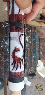 Premium Padauk Wood and Stunning Mother of Pearl and Abalone Accents - Image 5