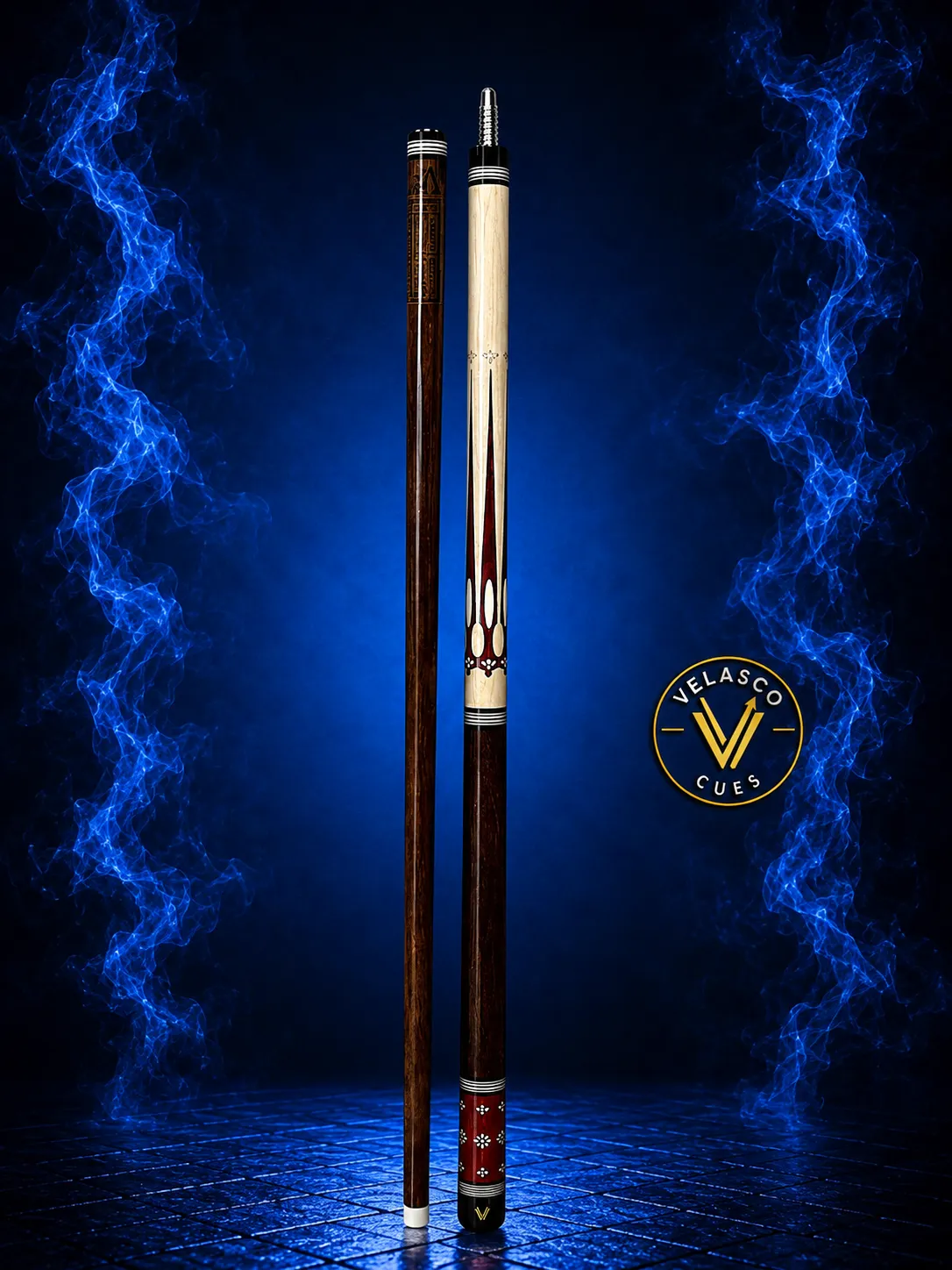 Flower Inlays Padauk Wood Cue