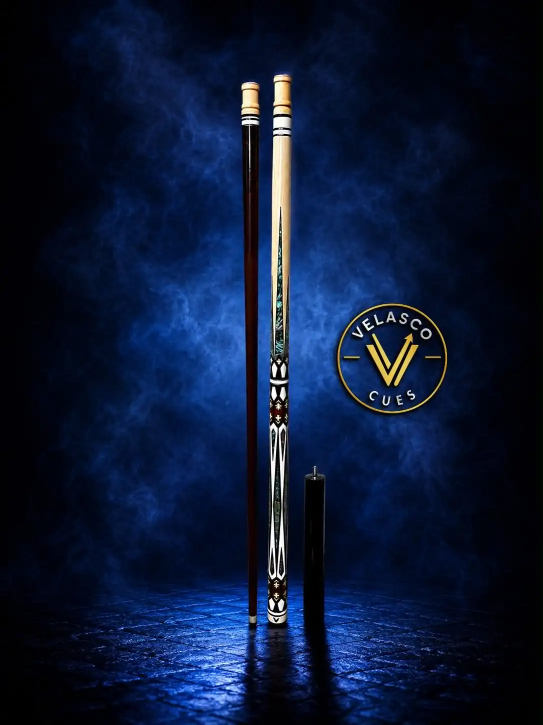 Premium Hard Maple wood with Detailed abalone shell points and Glow-Composite Accents