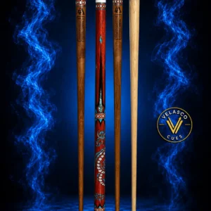 Red Dragon Custom Cue With Turquoise and Abalone